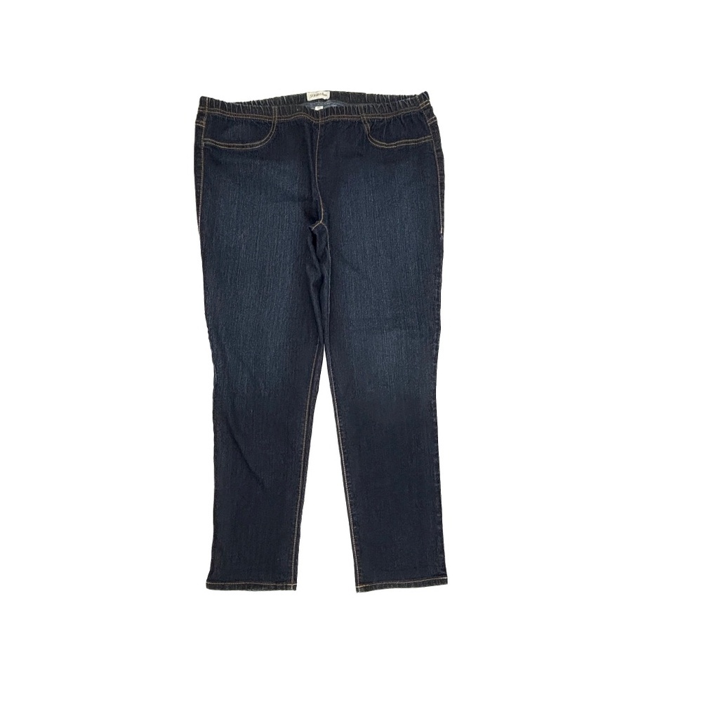 St. John's Bay Pull On Straight Jegging Women's size XL Dark Blue Denim‎ jeans